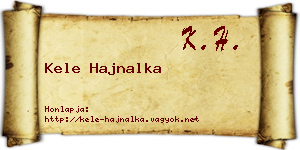 Kele Hajnalka névjegykártya